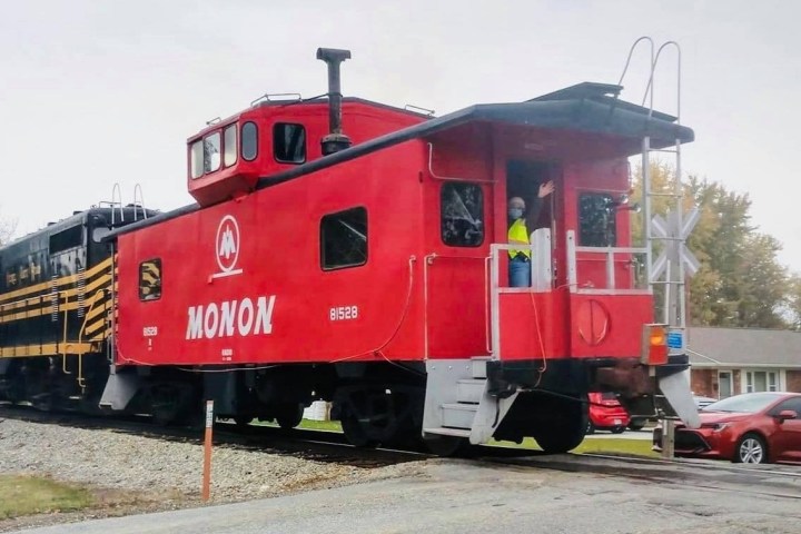 a train on a steel track