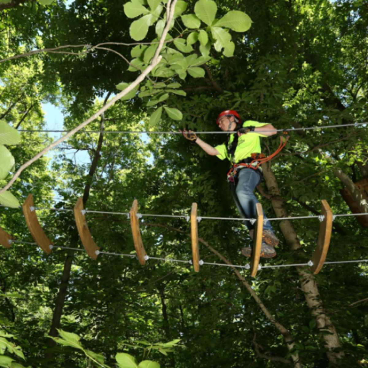 a man jumping in the air