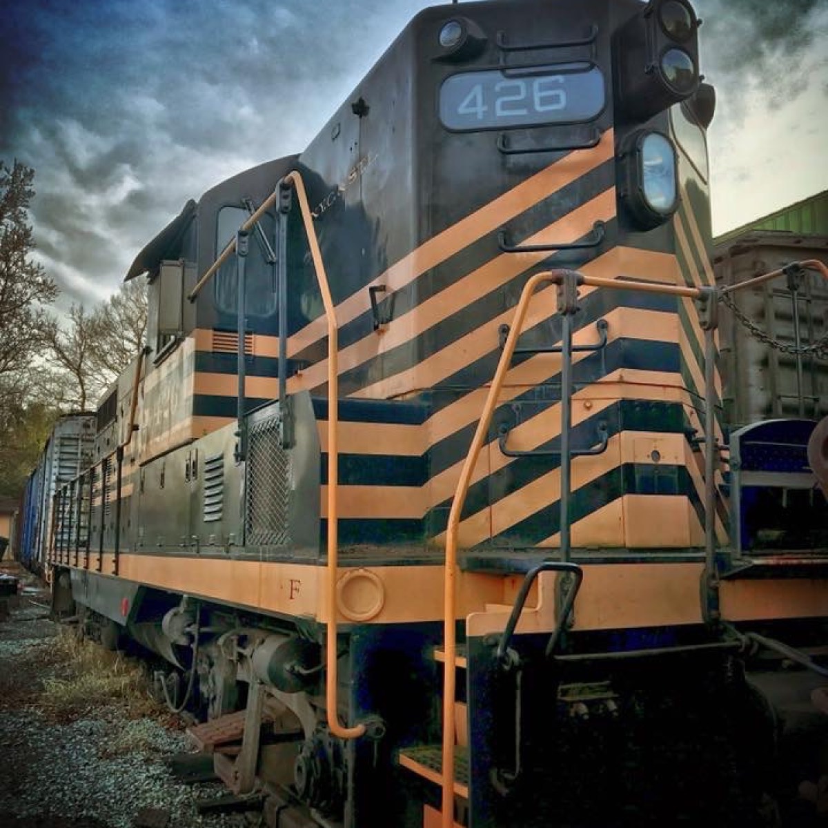 a train on a steel track