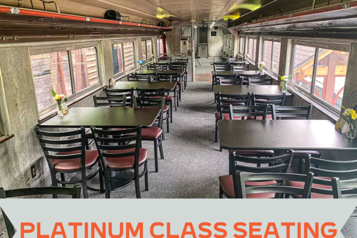 a train that is sitting on a chair